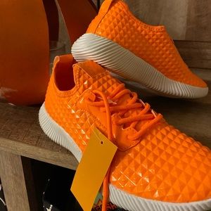 Kids neon orange sneakers